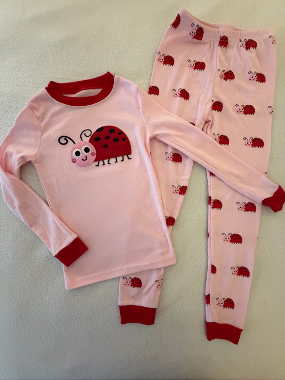 Red & Pink Ladybug Pajama Set - Picture 7 of 7